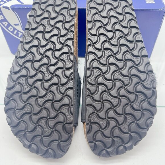 BIRKENSTOCK Madrid Big Buckle Sandal Shearling Black Womens EU 38 US 7- 7.5 - Picture 7 of 9
